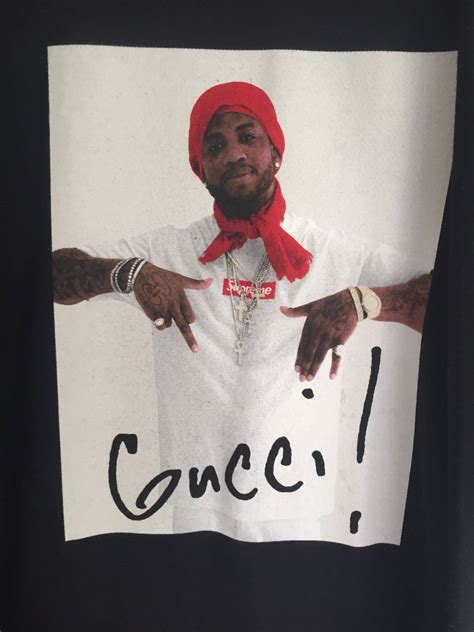 supreme gucci mane replica|supreme Gucci Mane tee black.